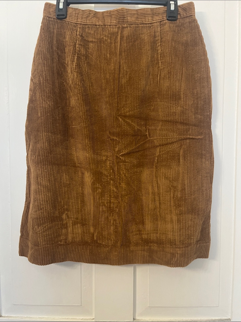 Lands' End Brown Corduroy Pencil Skirt